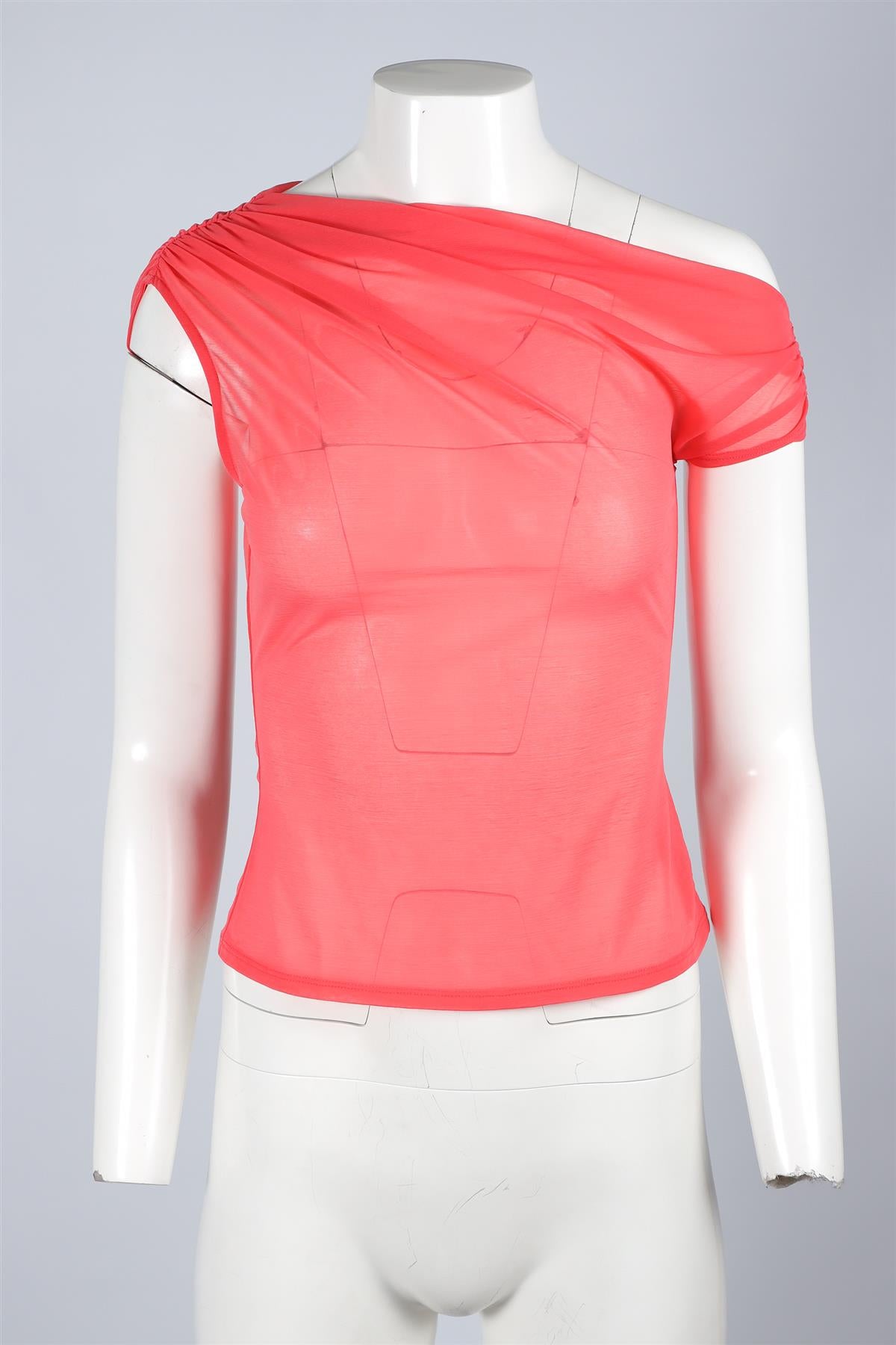 REFORMATION PINK MESH TOP XSMALL