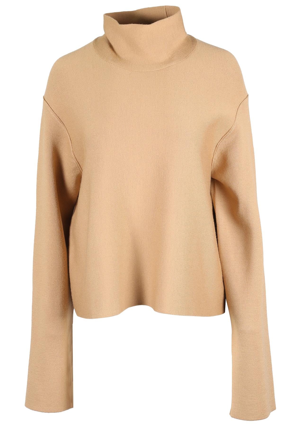KHAITE TAN WOOL SWEATER MEDIUM
