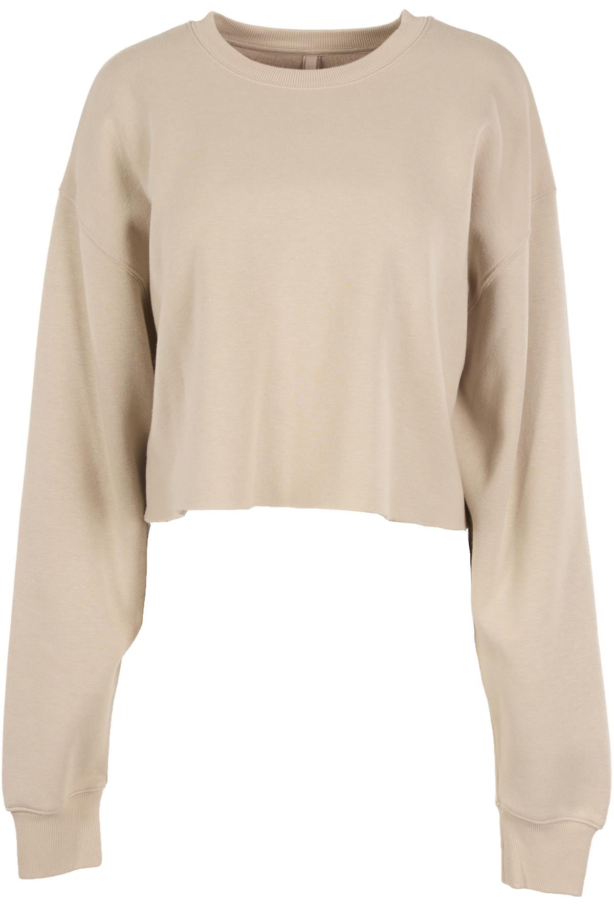 SKIMS BEIGE COTTON SWEATSHIRT MEDIUM