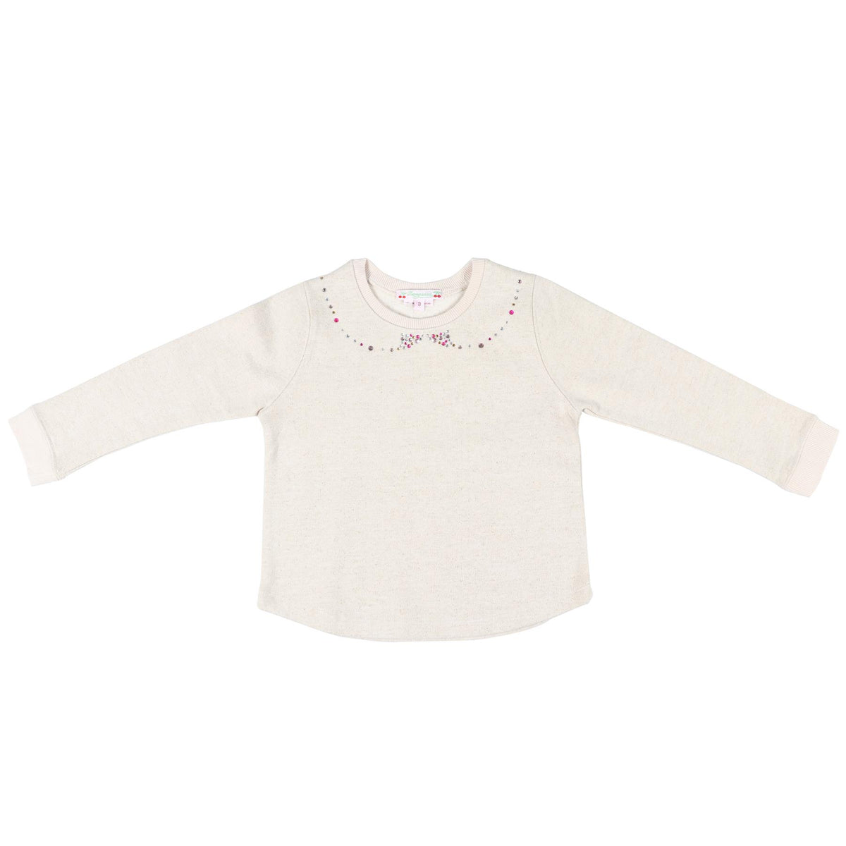 BONPOINT BEIGE KIDS GIRLS COTTON SWEATSHIRT 3 YEARS