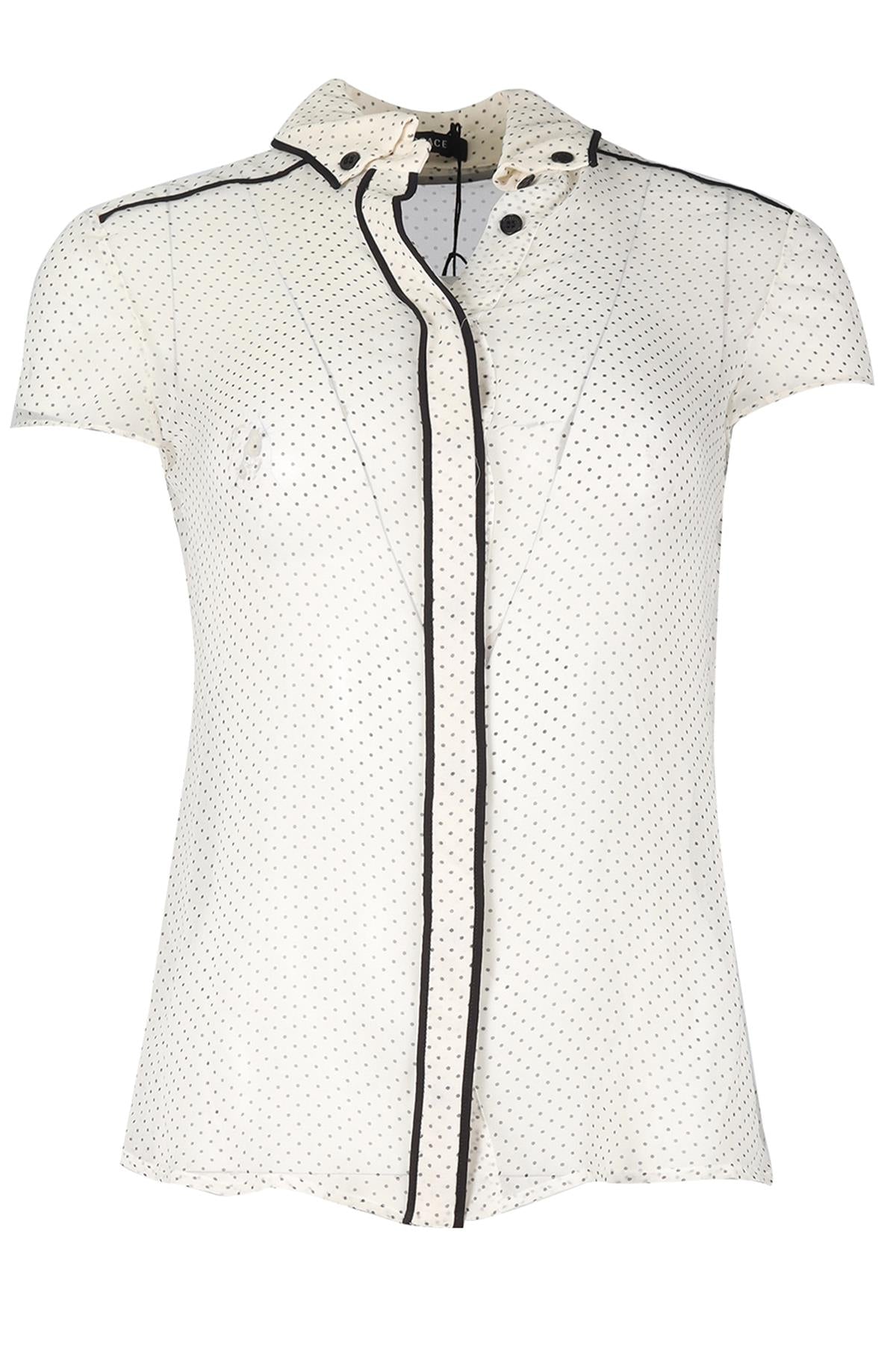 VERSACE POLKA DOT SILK SHIRT IT 40 UK 8
