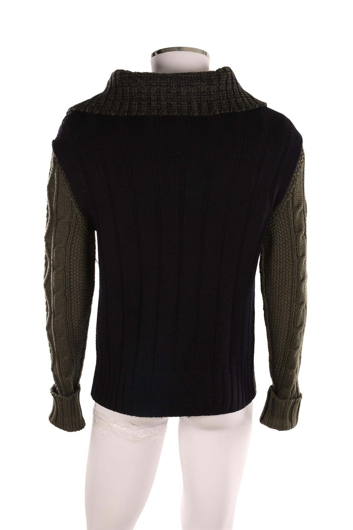 D&G GREEN MEN'S WOOL CARDIGAN IT 48 UK/US 32