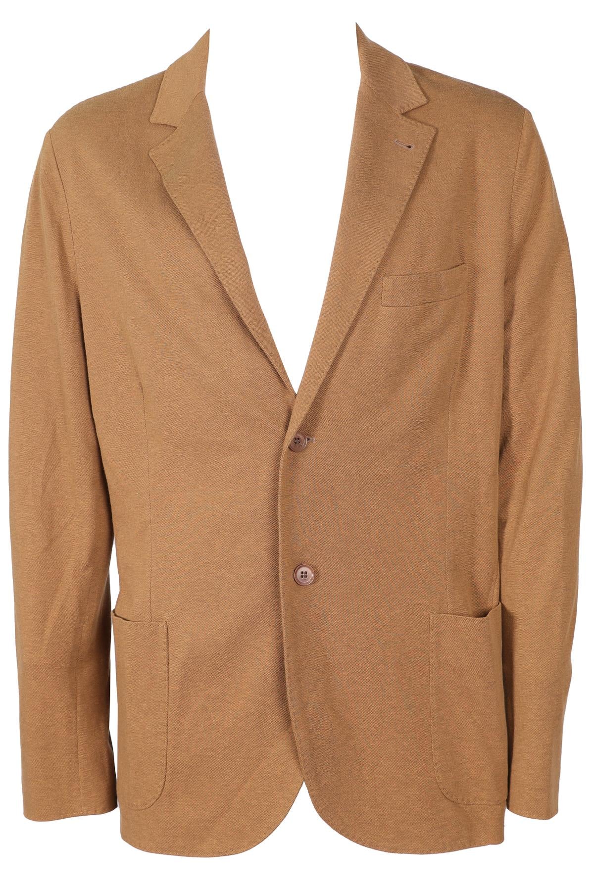LORO PIANA BROWN MEN'S COTTON BLAZER IT 56 UK 46