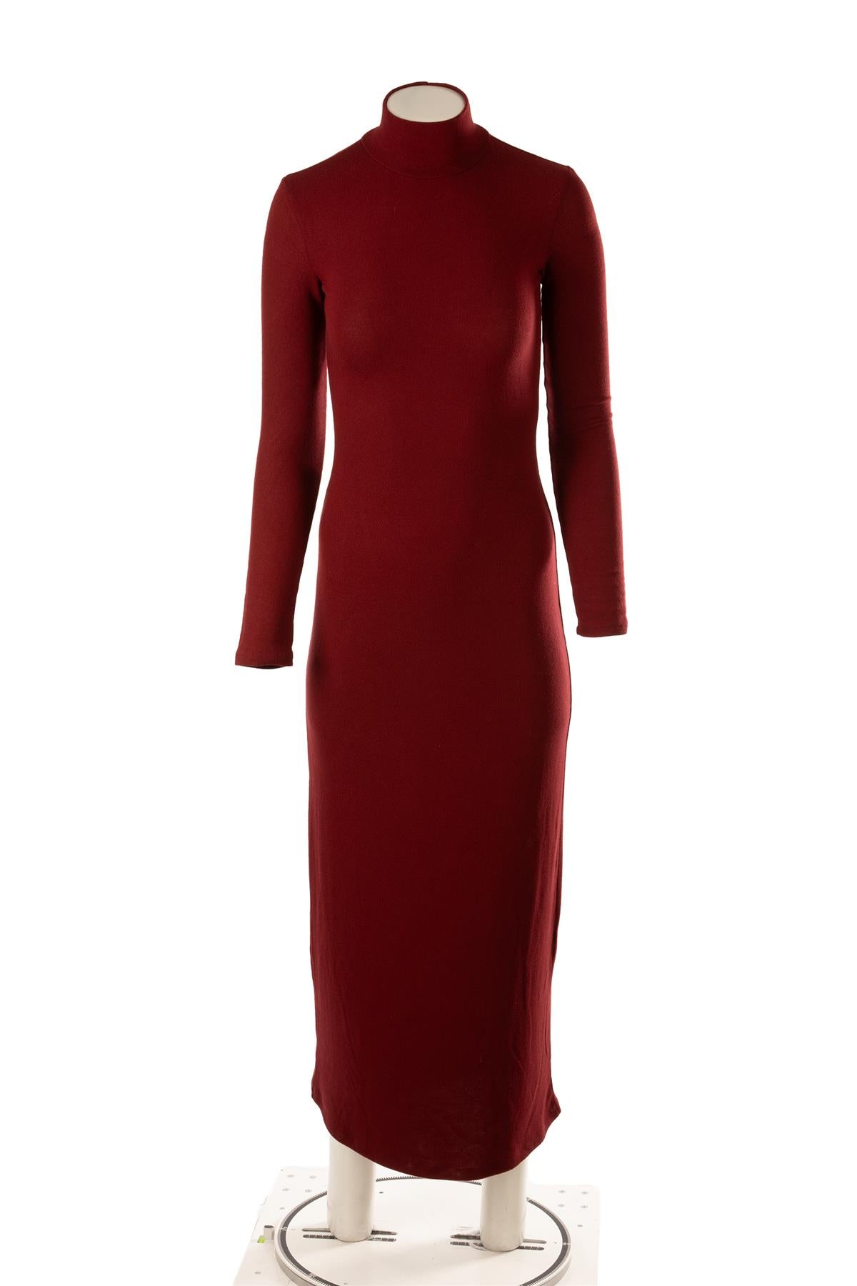 LESET RED JERSEY MAXI DRESS XSMALL