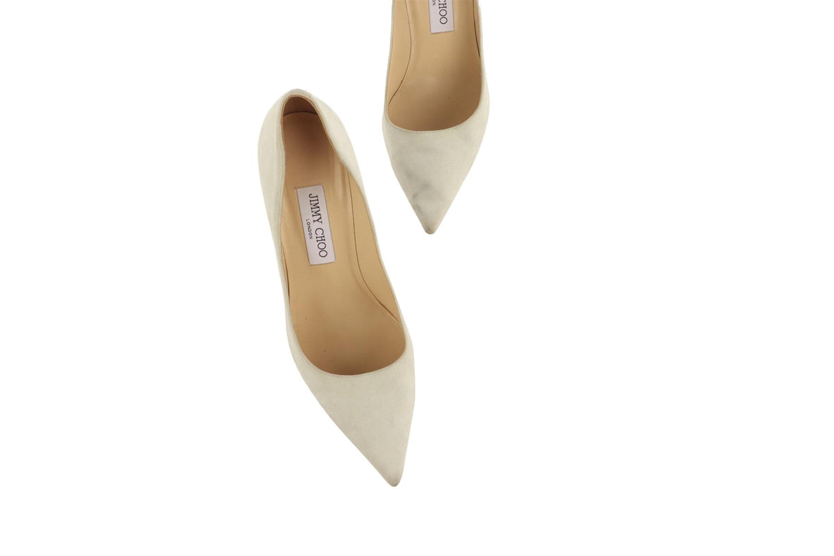 JIMMY CHOO GREEN SUEDE PUMPS EU 38 UK 5 US 8