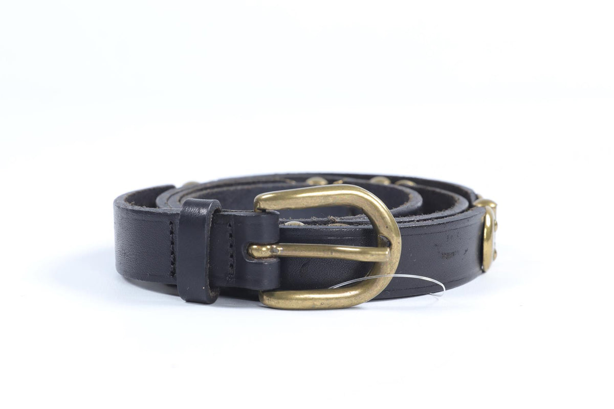 ISABEL MARANT BLACK LEATHER WAIST BELT MEDIUM