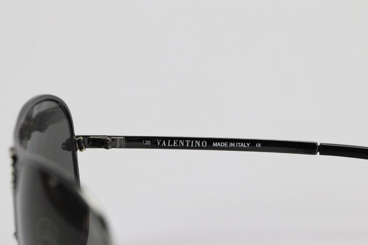 VALENTINO GARAVANI GUNMETAL TONE SUNGLASSES