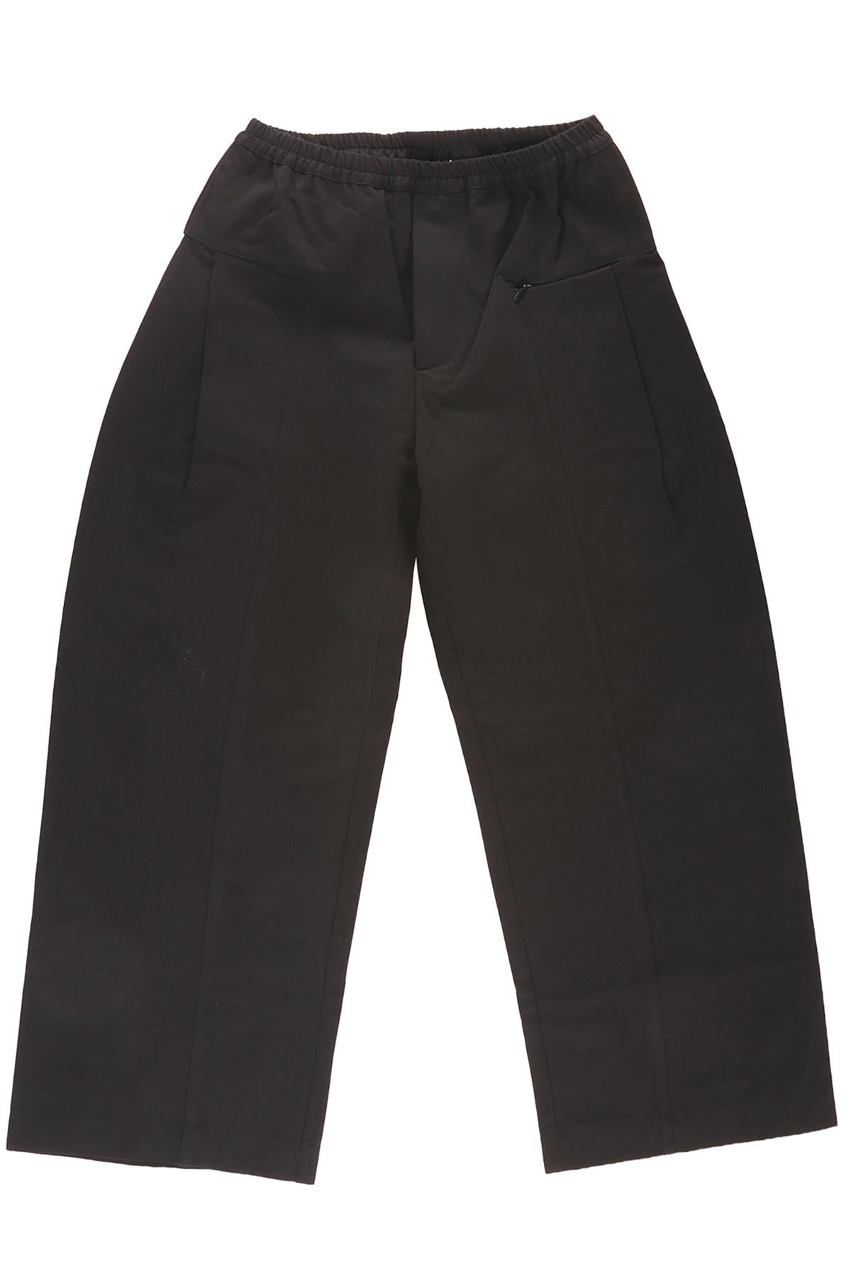 DEIJI STUDIOS BLACK COTTON STRAIGHT LEG PANTS XSMALL