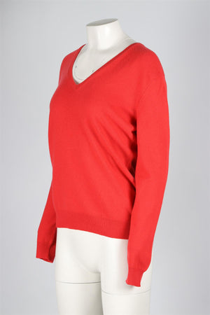 BOTTEGA VENETA RED CASHMERE SWEATER IT 42 UK 10