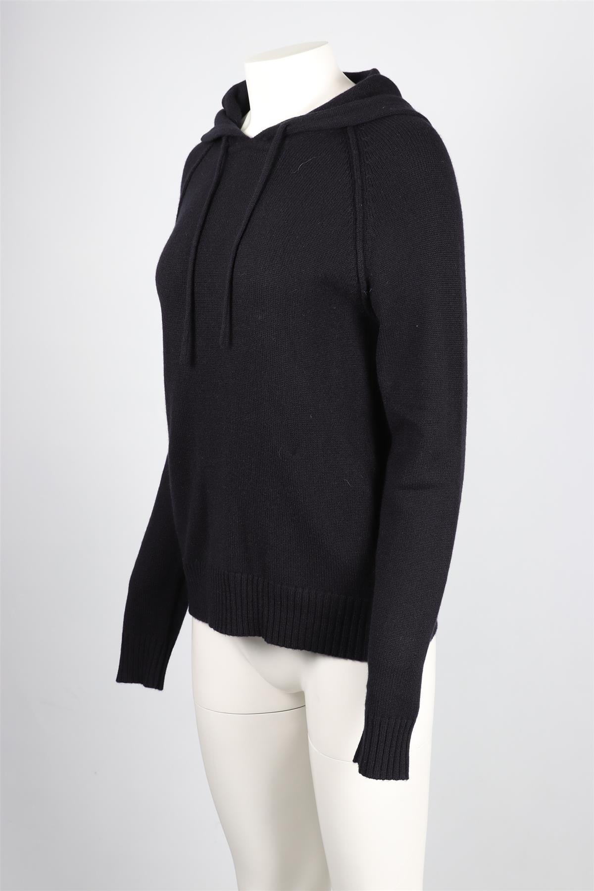 ALEX EAGLE SPORTING CLUB NAVY CASHMERE HOODIE SMALL