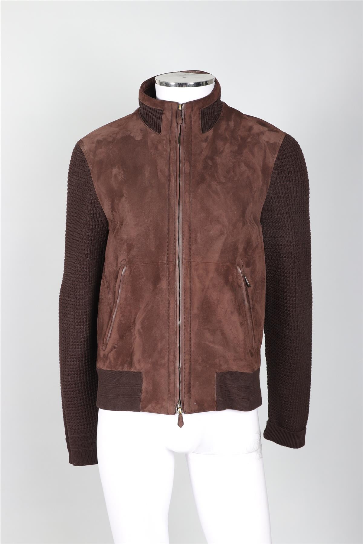 TOM FORD BROWN MEN'S SUEDE JACKET IT 50 UK 40
