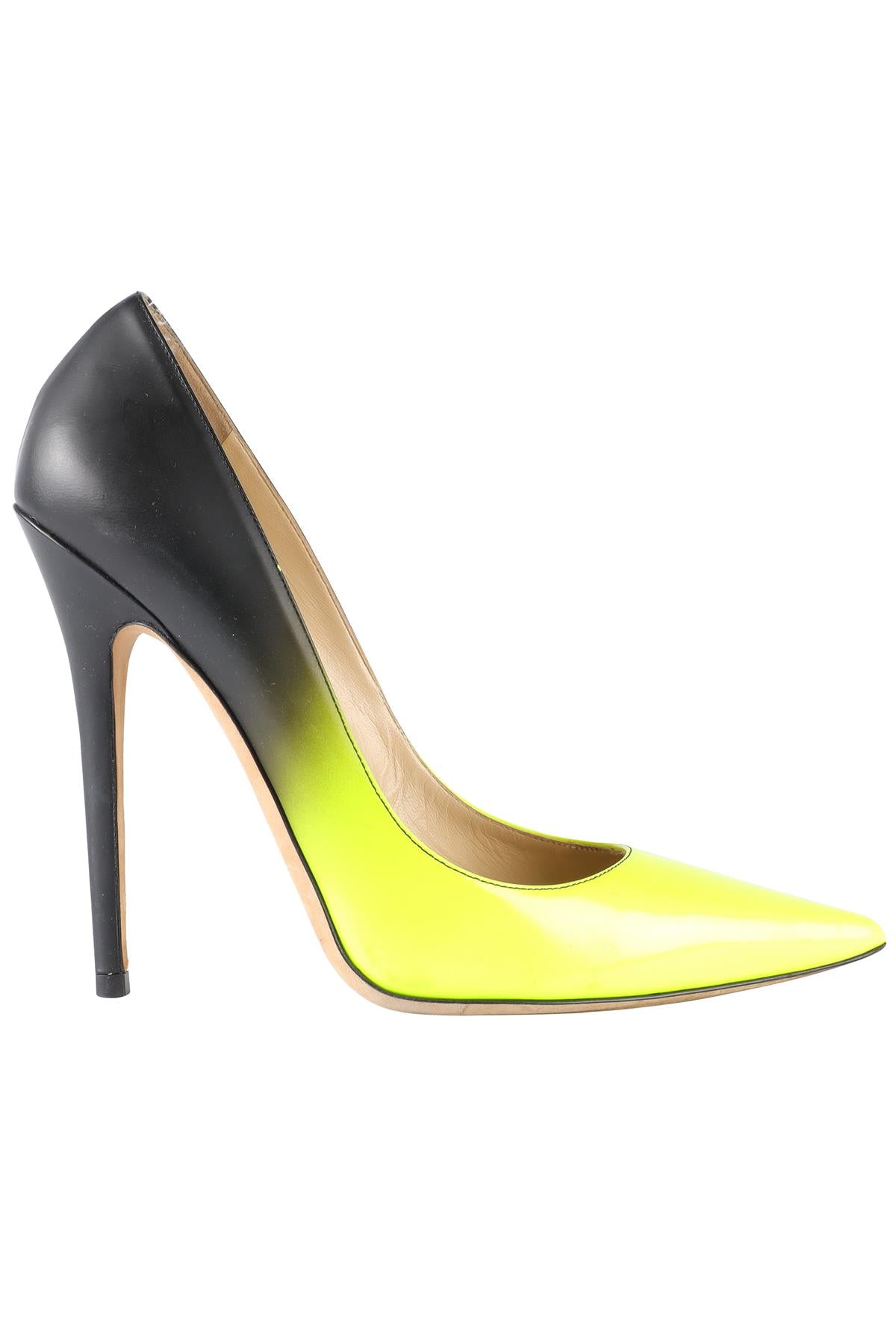 JIMMY CHOO YELLOW LEATHER PUMPS EU 40 UK 7 US 10