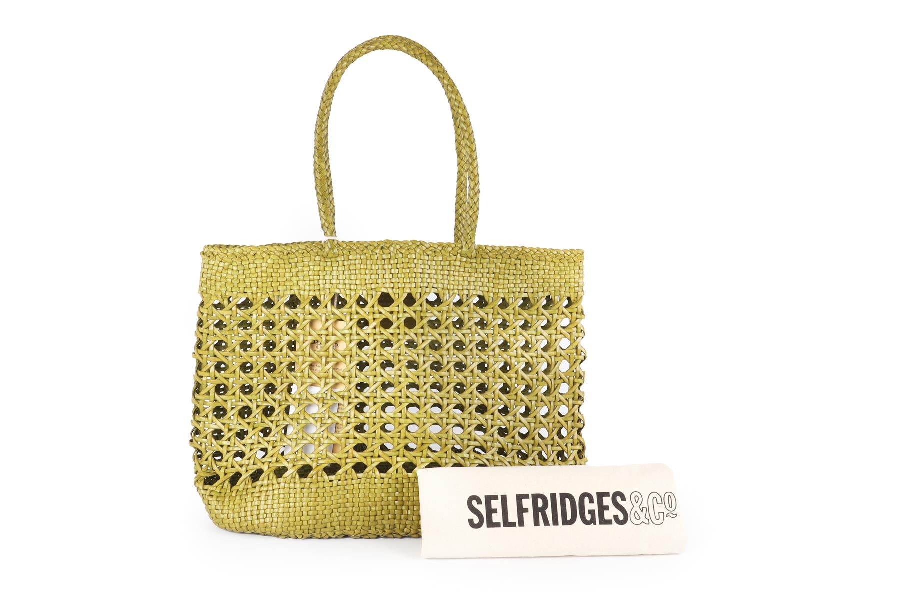 DRAGON DIFFUSION GREEN LEATHER TOTE BAG