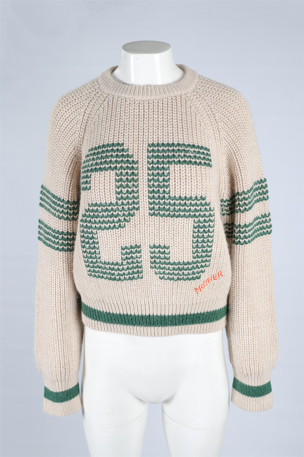 MOTHER BEIGE WOOL SWEATER XSMALL