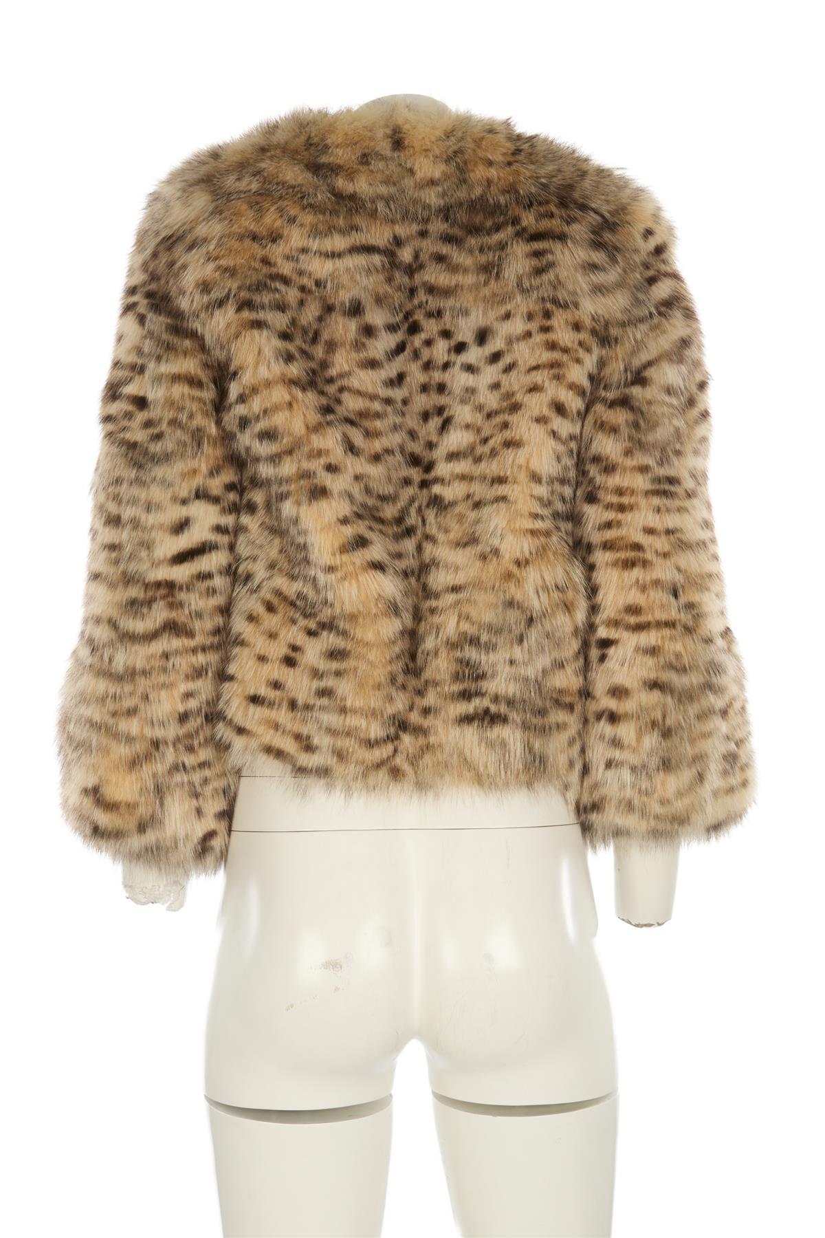 TARA JARMON BROWN FOX FUR JACKET SMALL