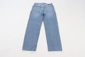 RE/DONE BLUE HIGH RISE STRAIGHT LEG JEANS W27 UK 8-10