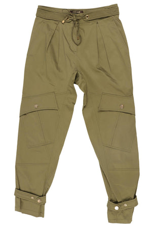 ROBERTO CAVALLI GREEN TAPERED PANTS IT 38 UK 6