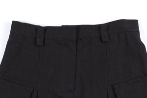 THE FRANKIE SHOP BLACK COTTON MINI SKIRT XSMALL