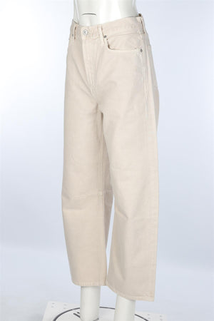 CITIZENS OF HUMANITY BEIGE HIGH RISE BARREL LEG JEANS W29 UK 10-12