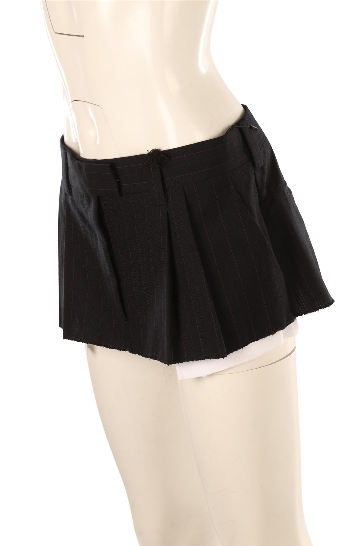 MIU MIU NAVY WOOL MINI SKIRT IT 40 UK 8