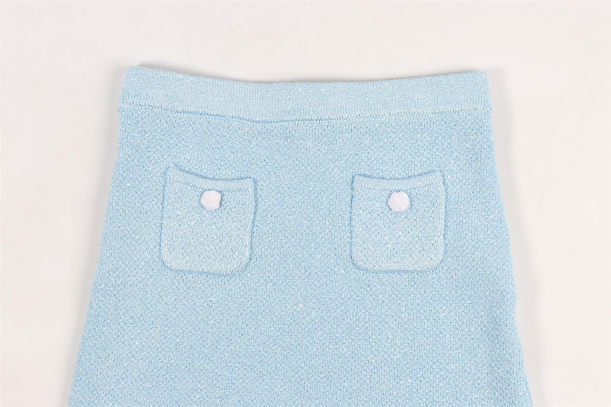 SELF-PORTRAIT BLUE KIDS GIRLS KNIT SKIRT 10-12 YEARS
