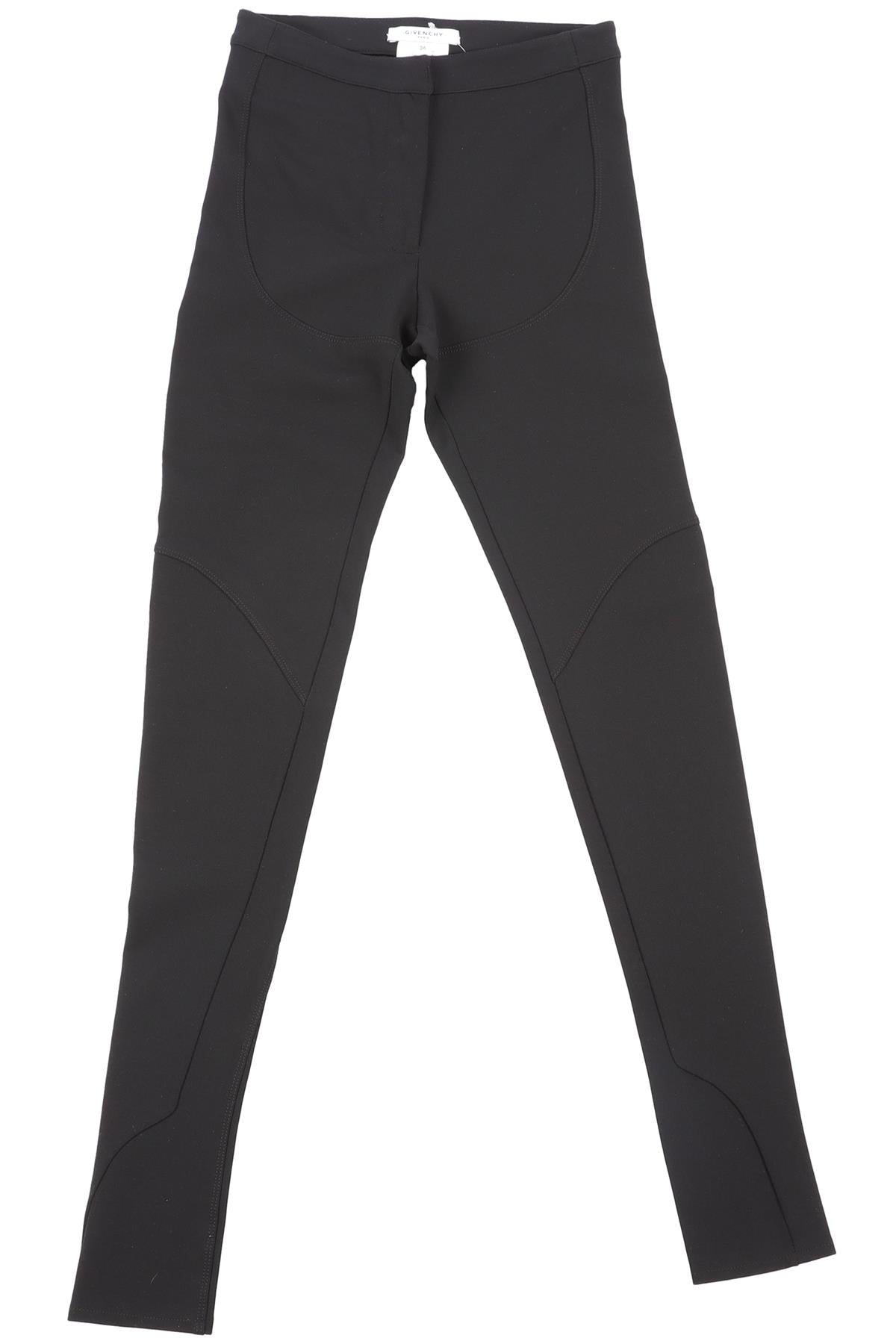 GIVENCHY BLACK CREPE SKINNY PANTS FR 34 UK 6