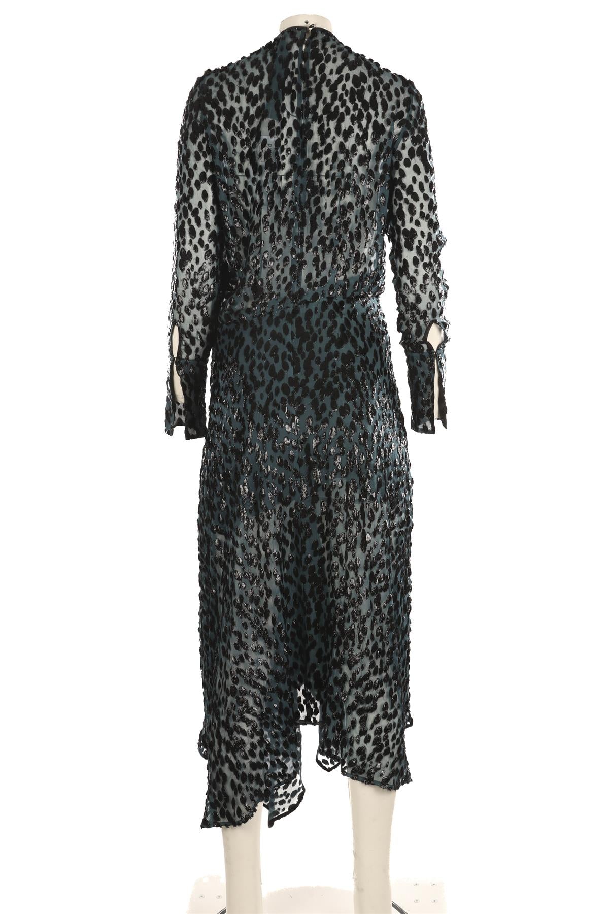 PETAR PETROV BLUE DEVORE MAXI DRESS FR 36 UK 8