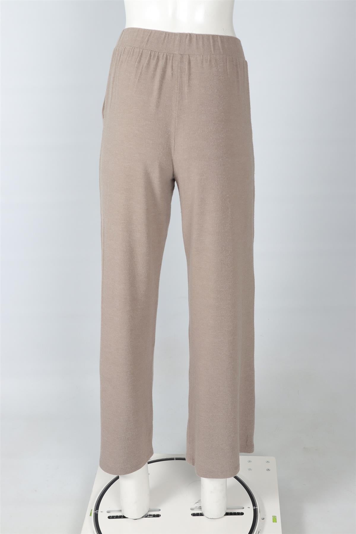 LESET STONE KNIT WIDE LEG PANTS SMALL