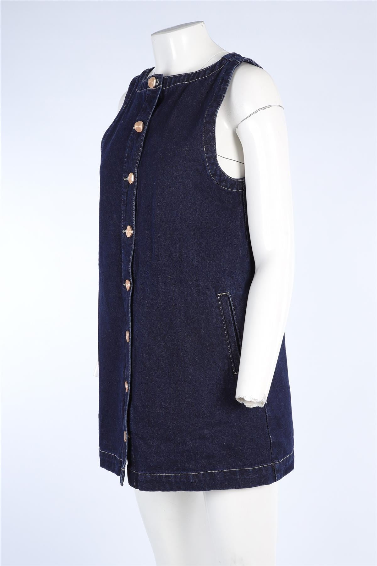 DISSH NAVY DENIM MINI DRESS AU 8 UK 8