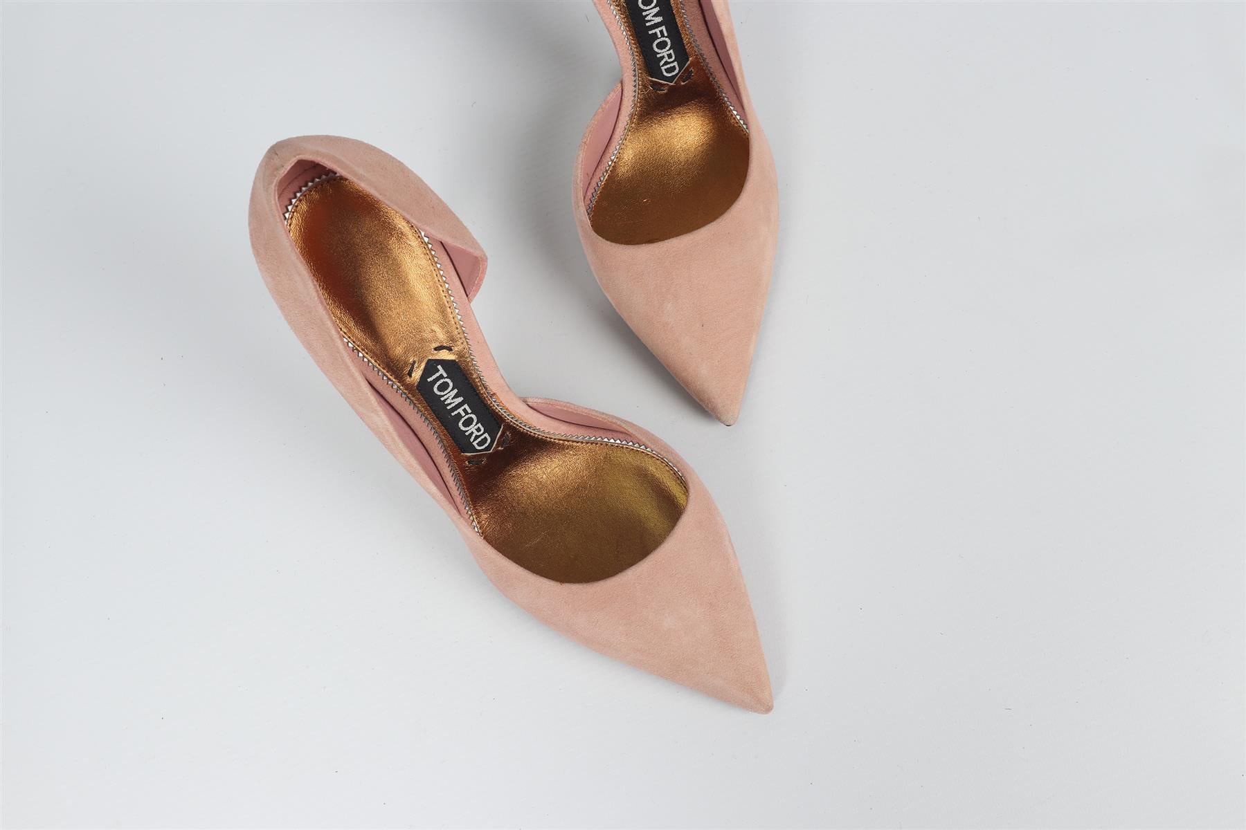 TOM FORD PINK SUEDE PUMPS EU 38 UK 5 US 8