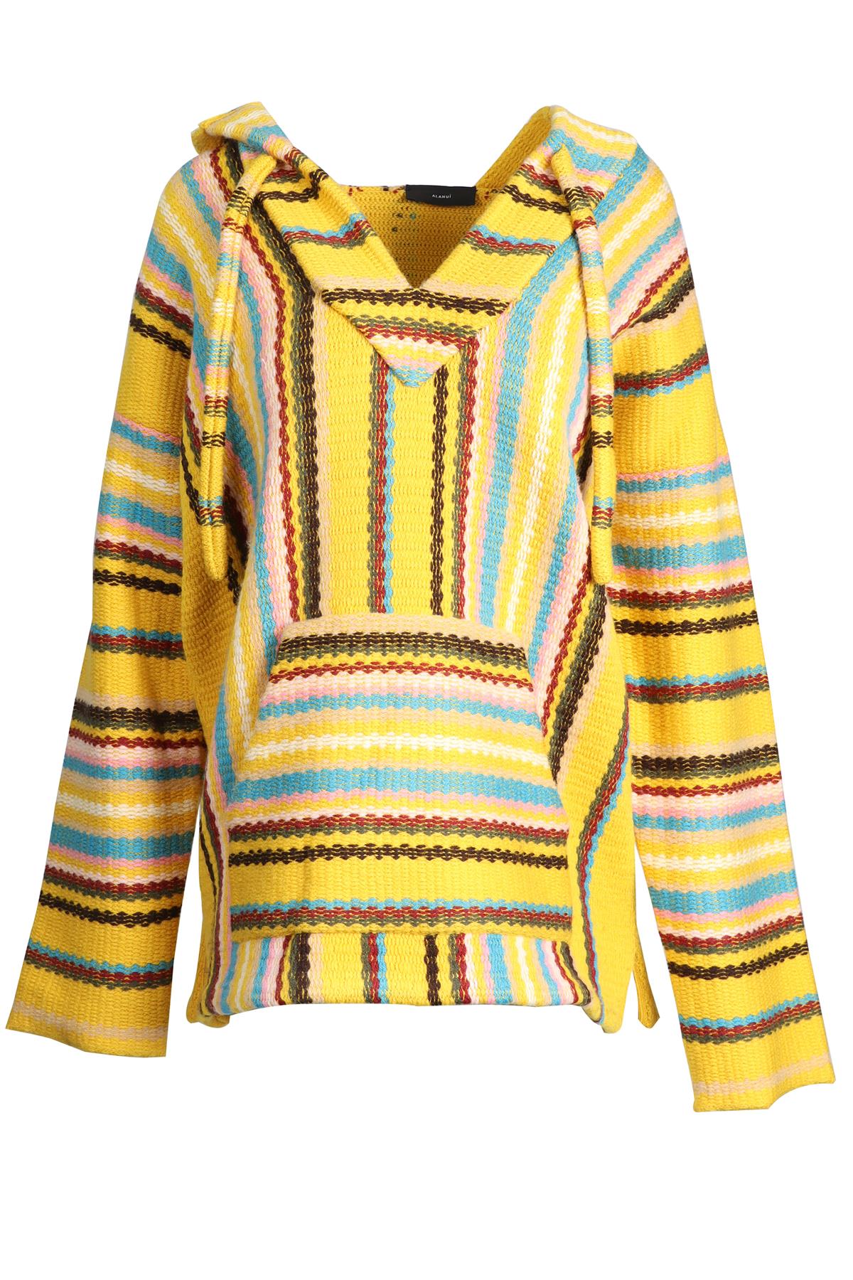 ALANUI YELLOW WOOL HOODIE MEDIUM