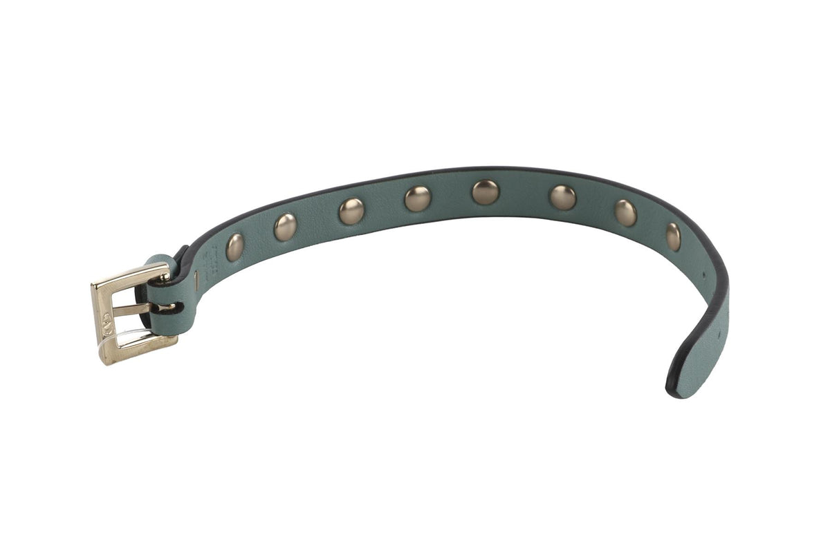 VALENTINO GARAVANI BLUE ROCKSTUD LEATHER BRACELET