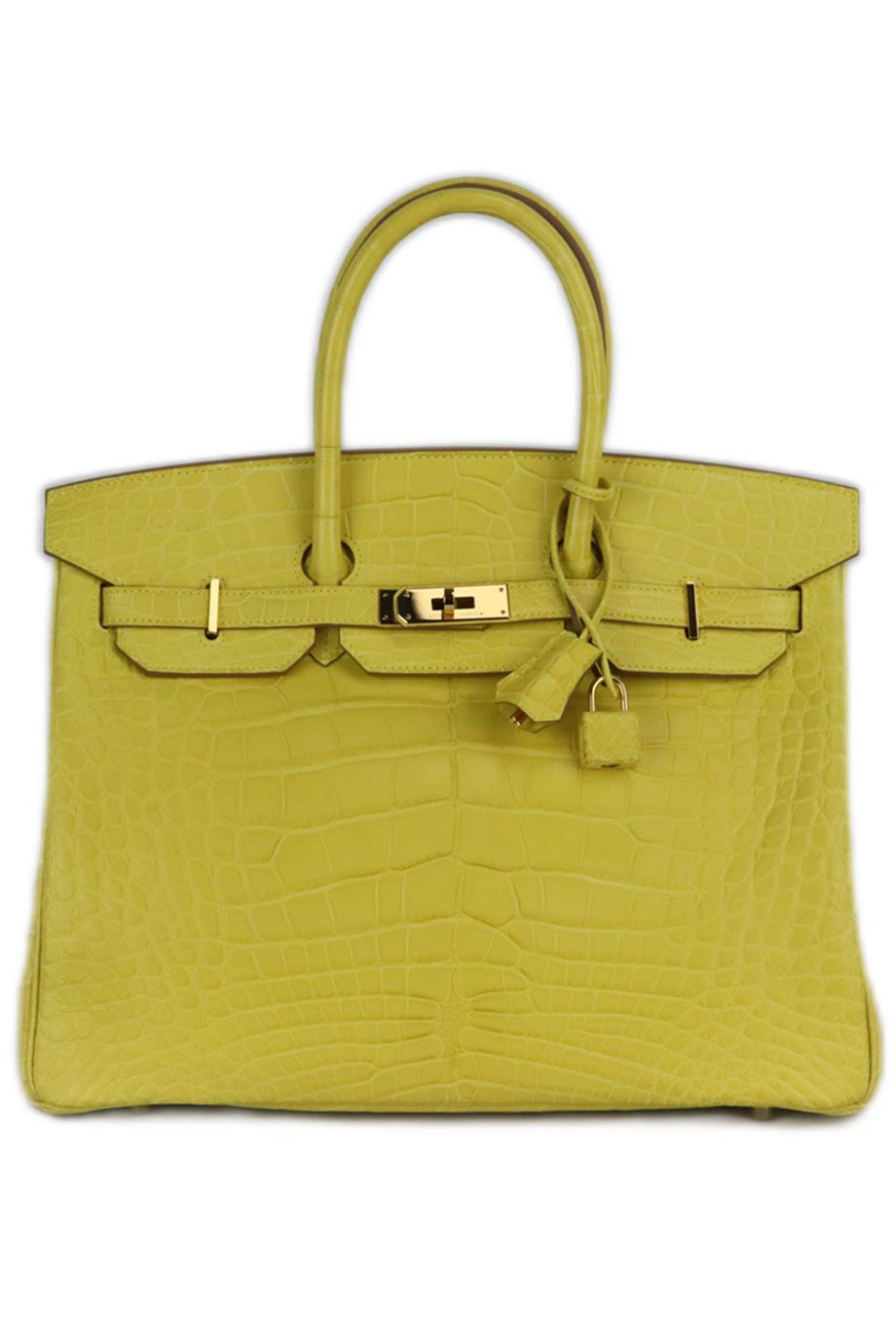 HERMÈS 2013 BIRKIN 35CM MATTE ALLIGATOR MISSISSIPPIENSIS LEATHER BAG