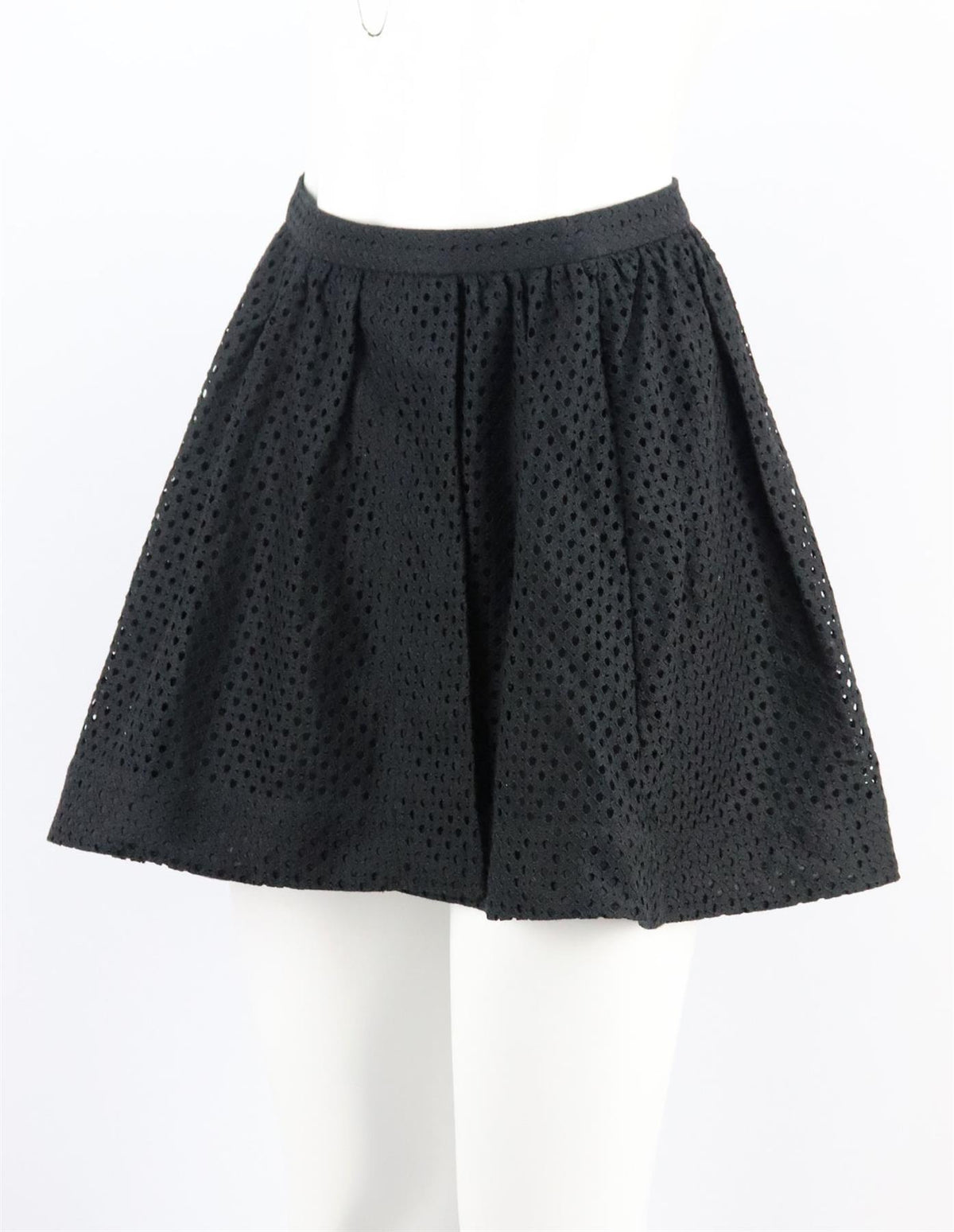 IRO OTILIA WRAP EFFECT PLEATED BRODERIE ANGLAISE MINI SKIRT FR 36 UK 8