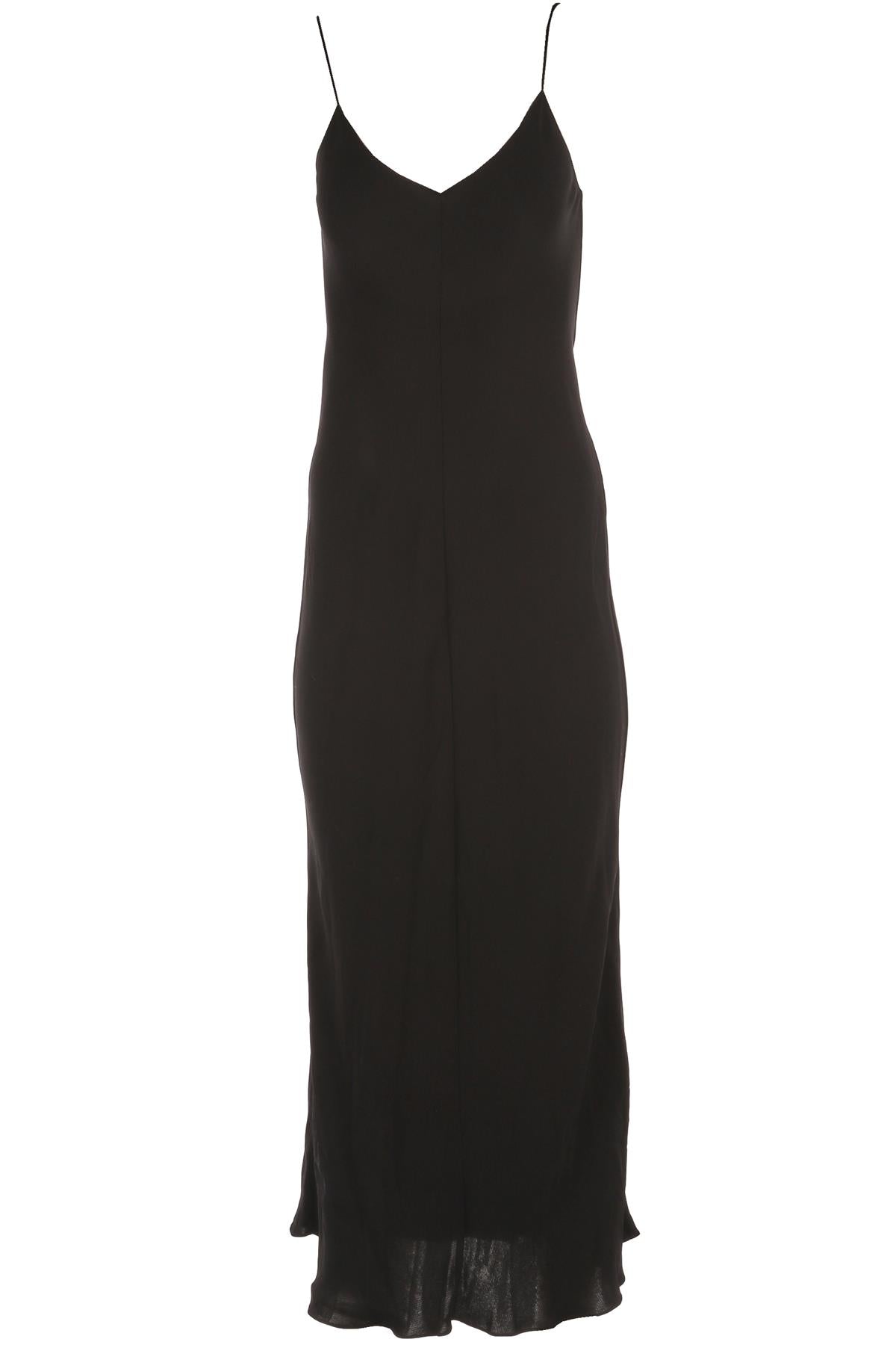 THE ROW BLACK CREPE MAXI DRESS US 2 UK 6