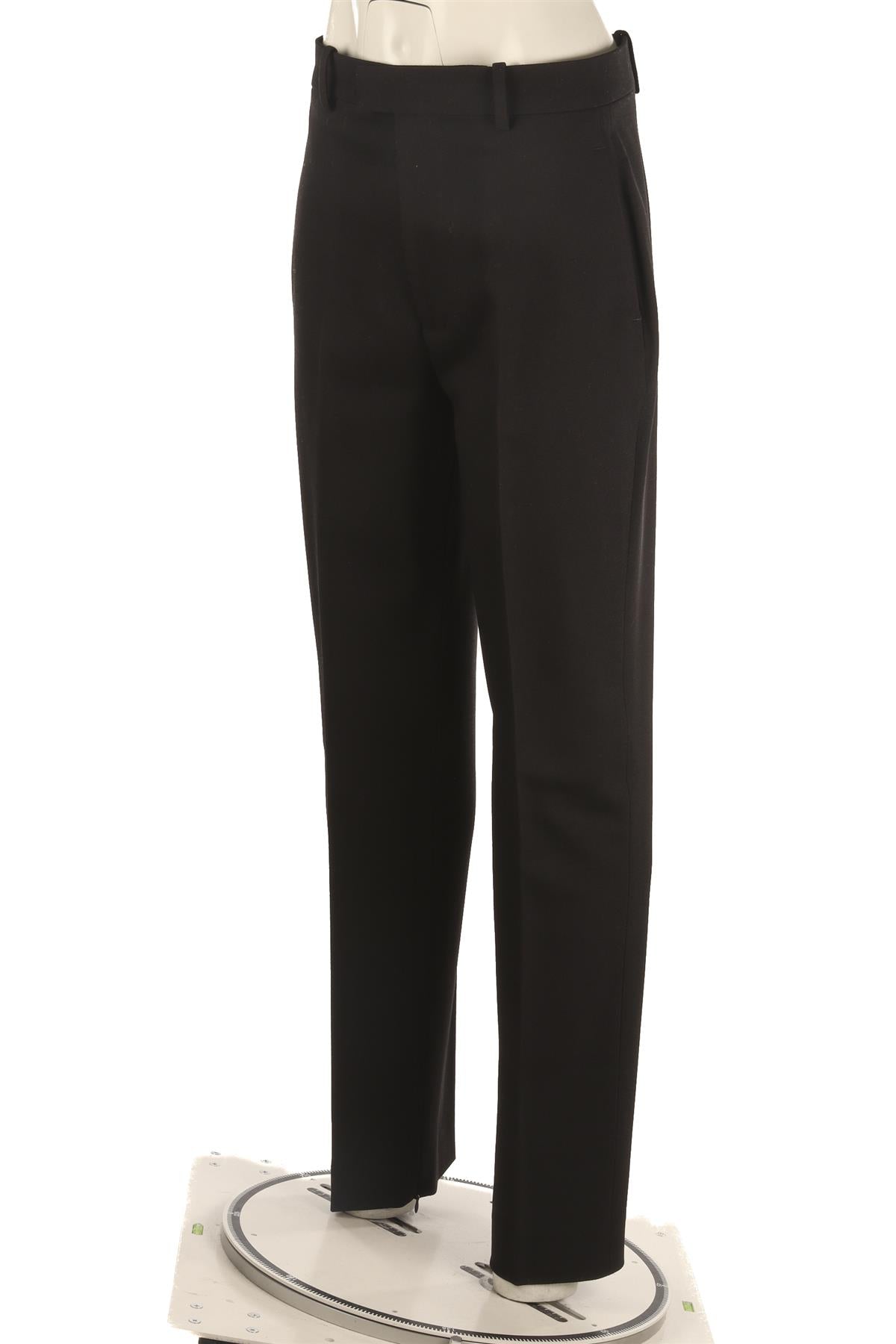 BOTTEGA VENETA BLACK WOOL TAPERED LEG PANTS IT 42 UK 10