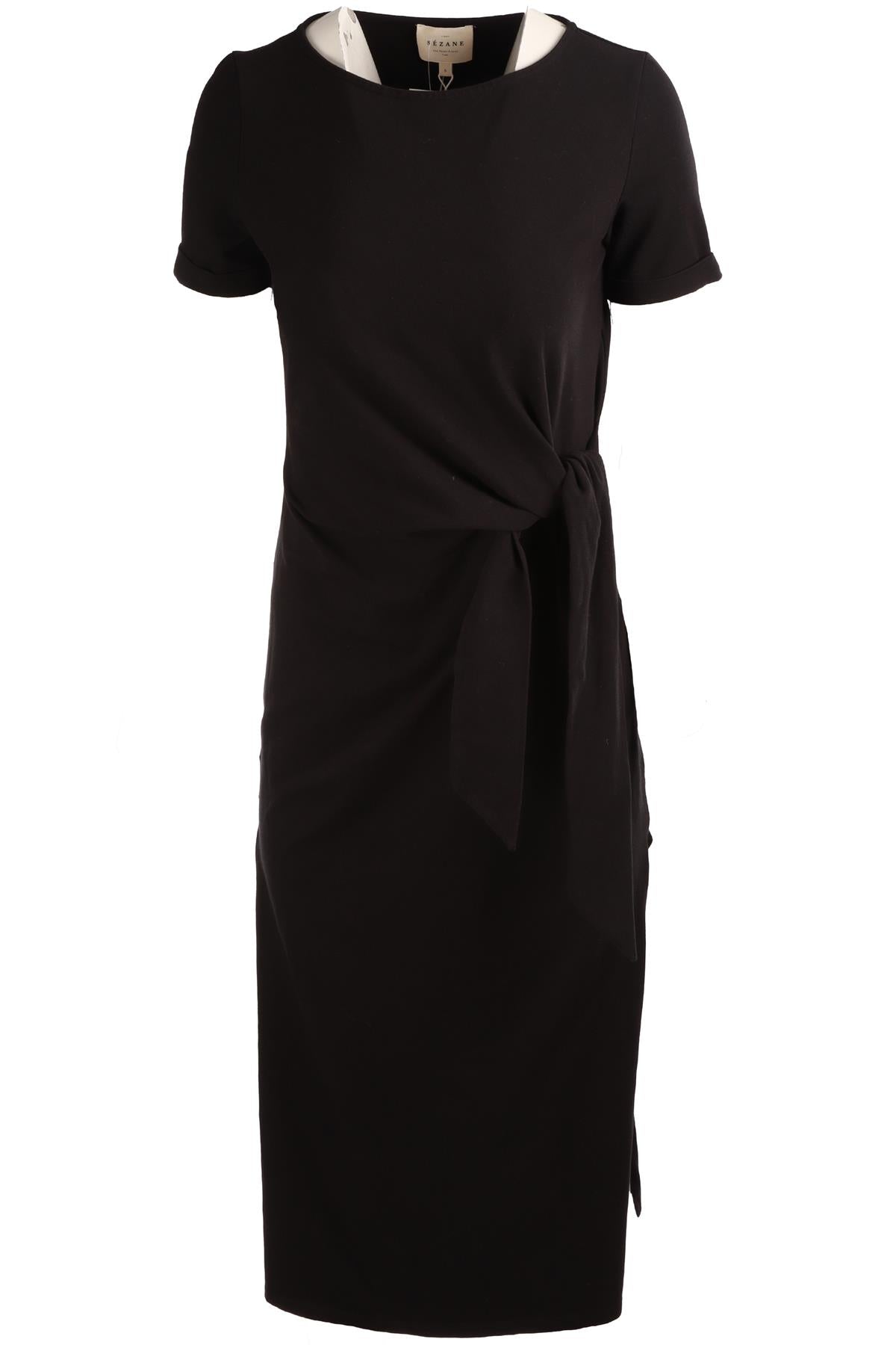 SÉZANE BLACK COTTON MAXI DRESS SMALL