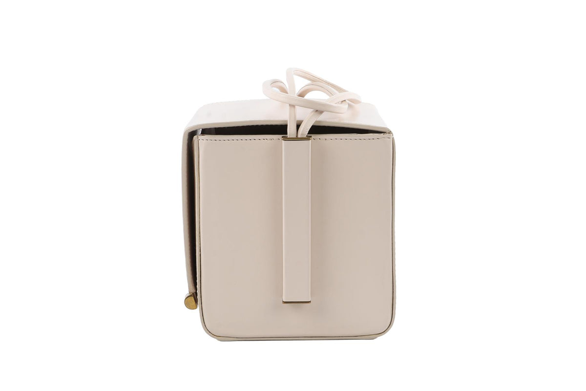ROKSANDA IVORY BOX LEATHER CLUTCH