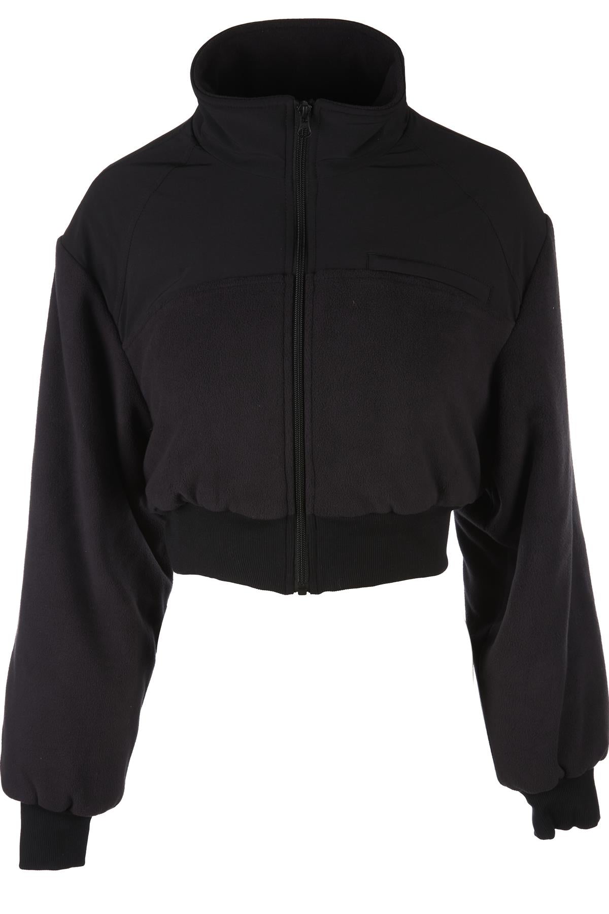 ALO YOGA BLACK PADDED FLEECE JACKET SMALL