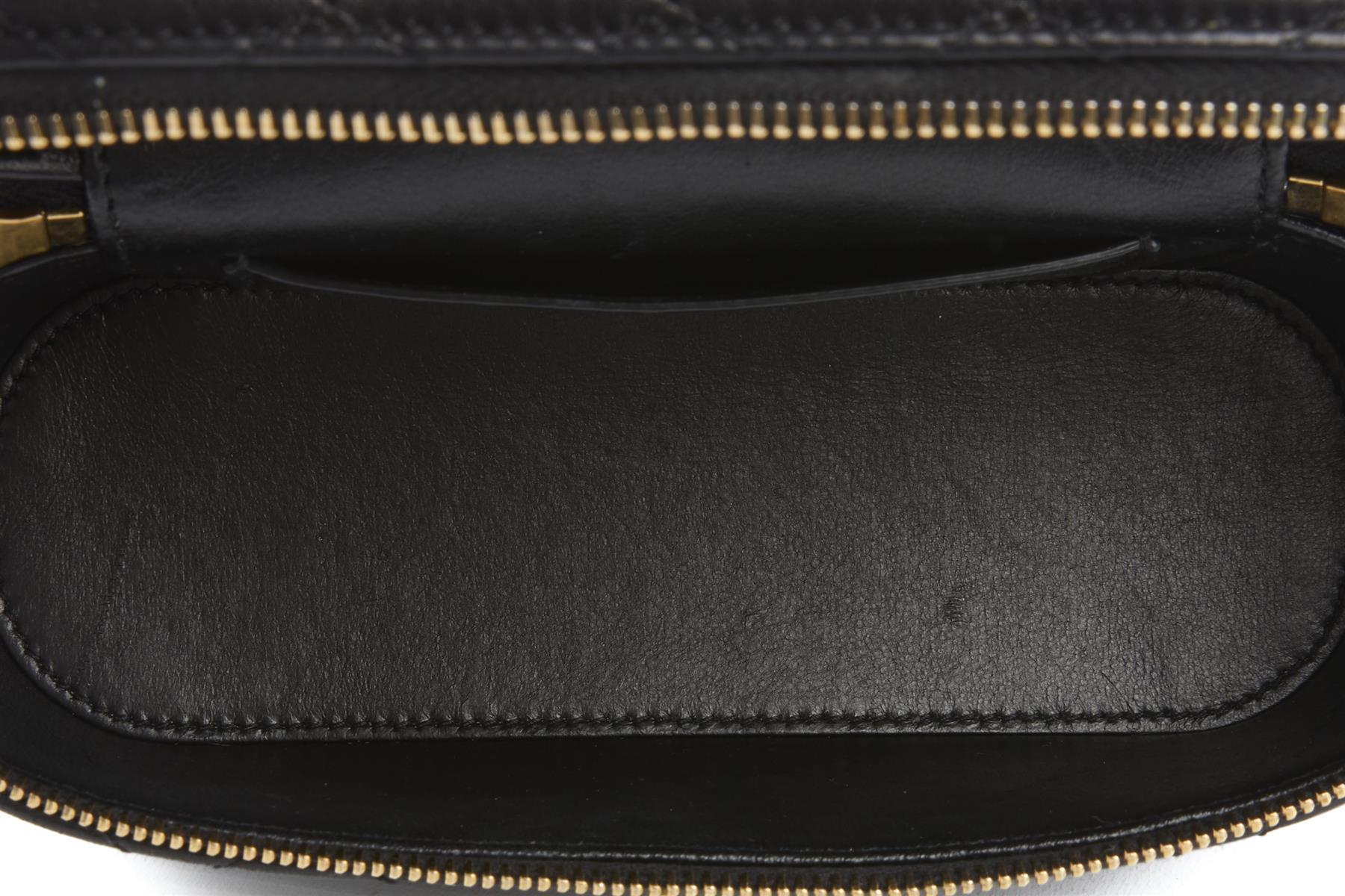 SAINT LAURENT BLACK GABY VANITY LEATHER SHOULDER BAG