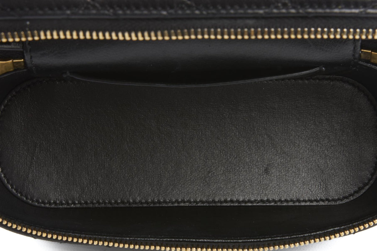 SAINT LAURENT BLACK GABY VANITY LEATHER SHOULDER BAG