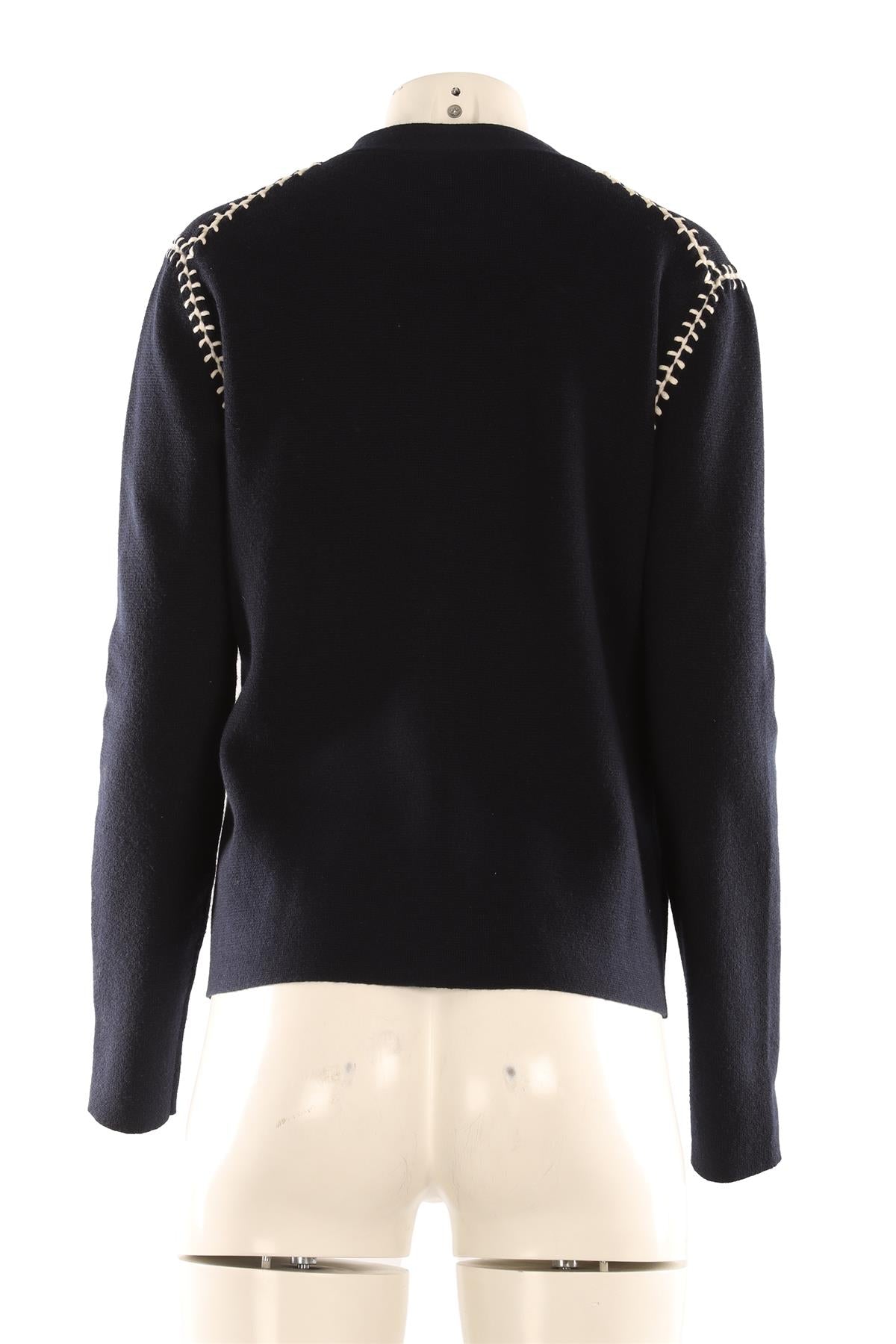 CHLOÉ NAVY CASHMERE CARDIGAN LARGE