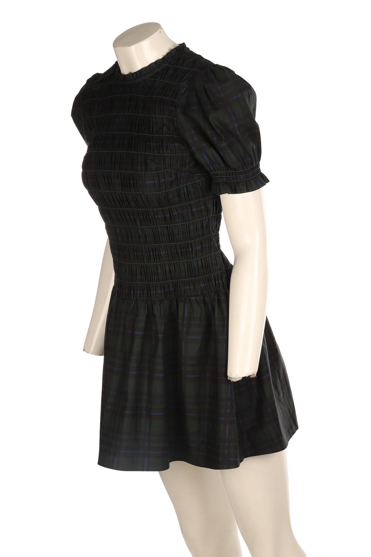 REFORMATION GREEN COTTON MINI DRESS UK 8