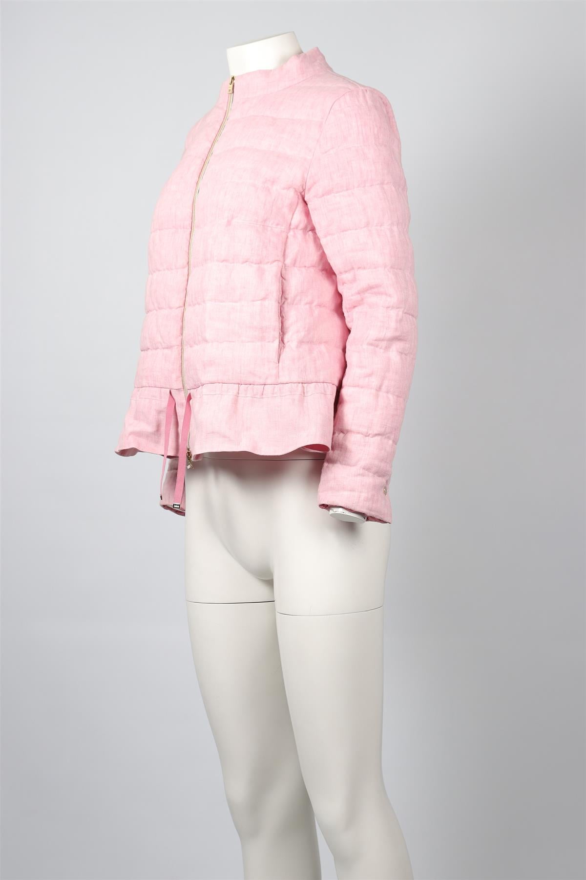 HERNO PINK PADDED DOWN JACKET LARGE