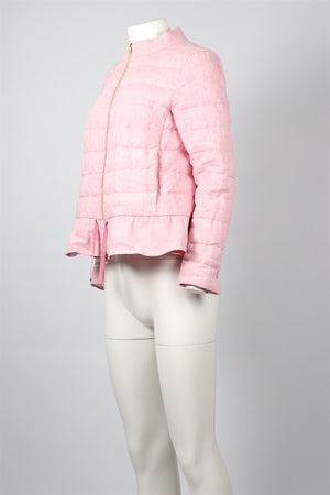 HERNO PINK PADDED DOWN JACKET LARGE