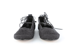 ISABEL MARANT BLACK FABRIC BALLET FLATS EU 41 UK 8 US 11