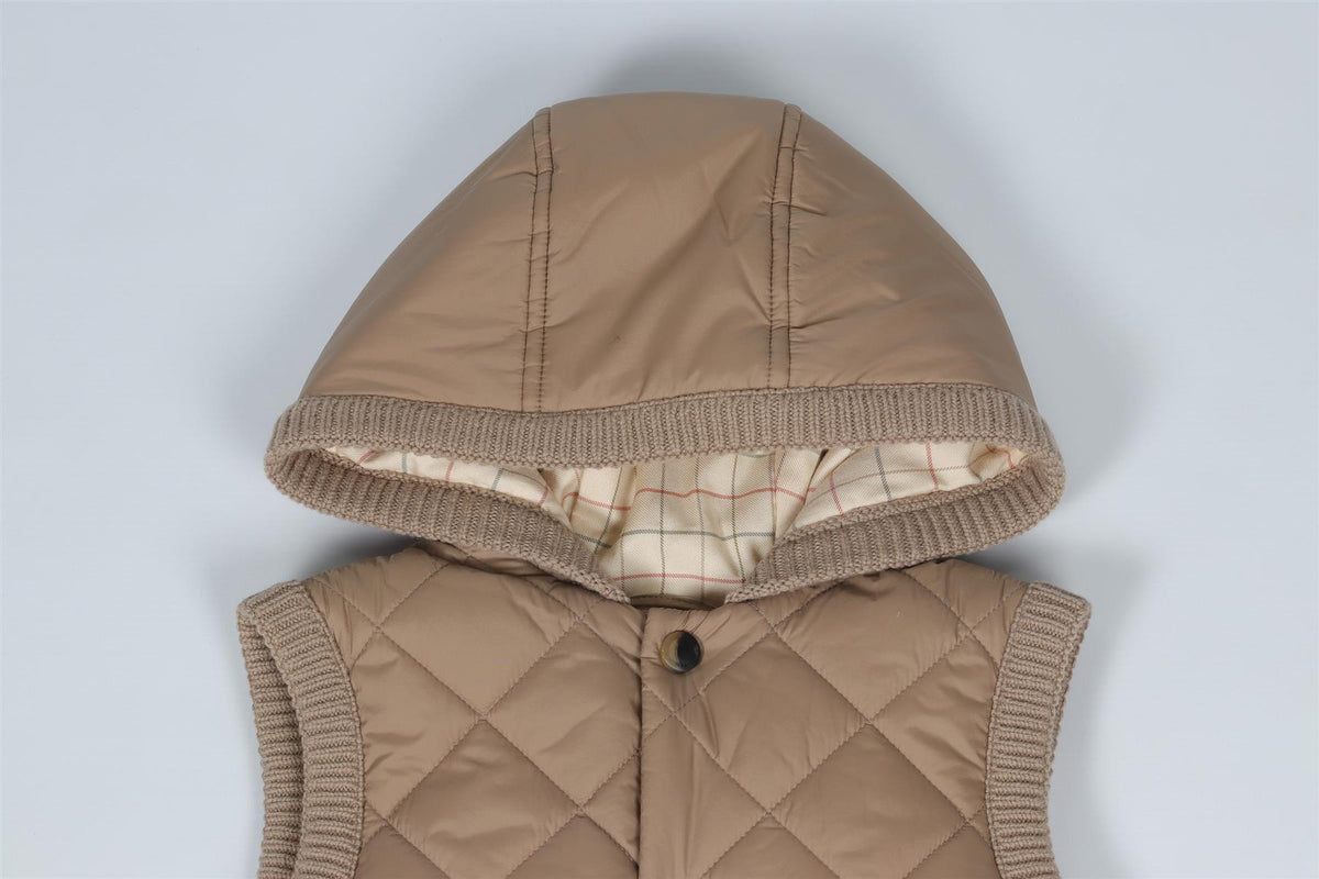 LORO PIANA BEIGE KIDS BOYS GILET 8 YEARS