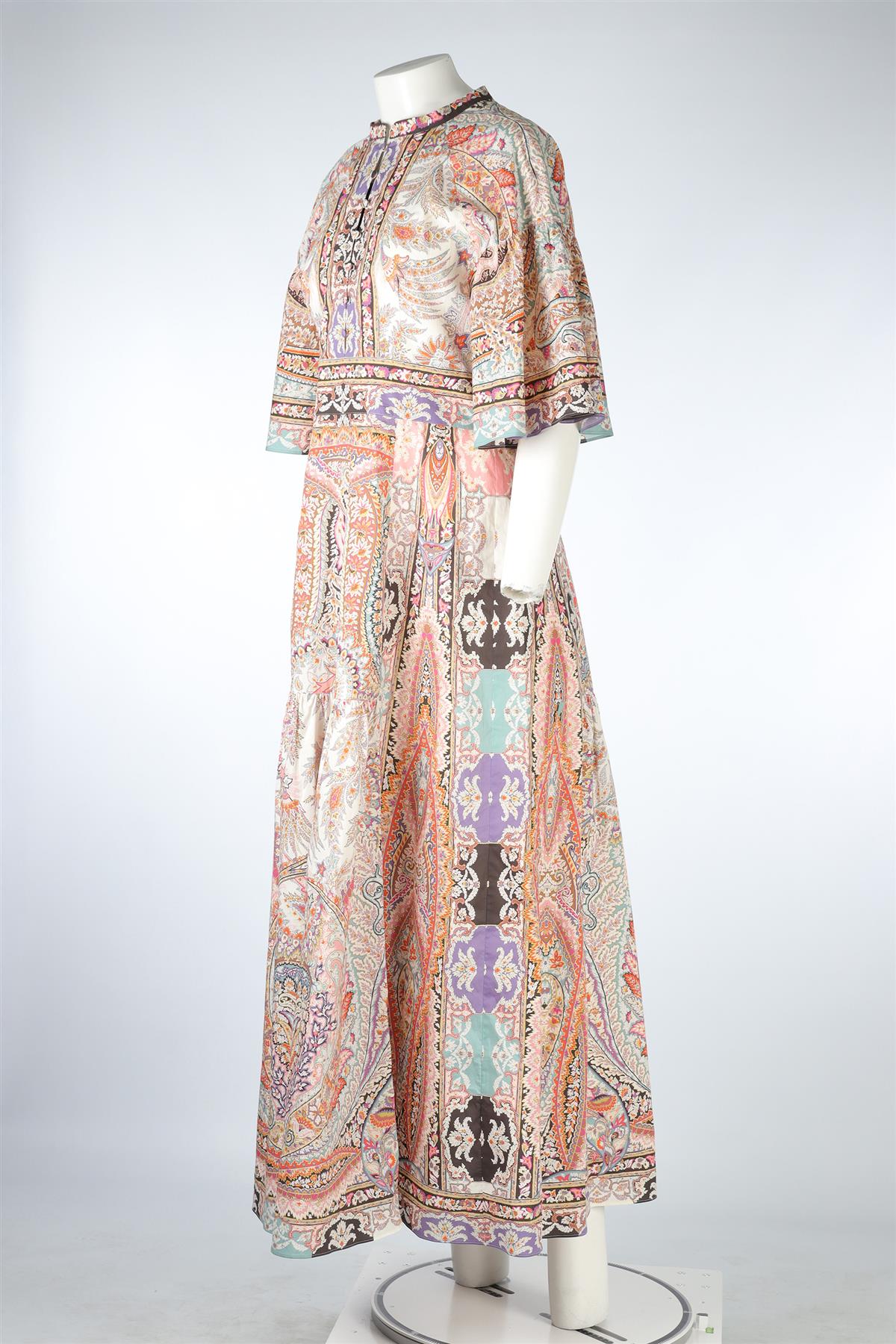 ETRO MULTI COTTON MAXI DRESS IT 46 UK 14