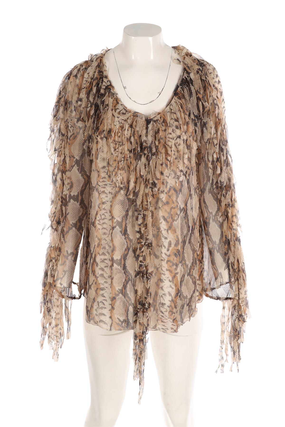 BLUEMARINE BEIGE SILK TOP IT 44 UK 12