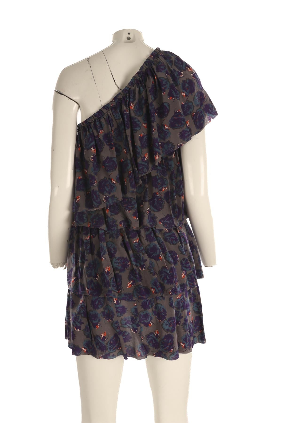 ZADIG & VOLTAIRE PURPLE SILK MINI DRESS SMALL